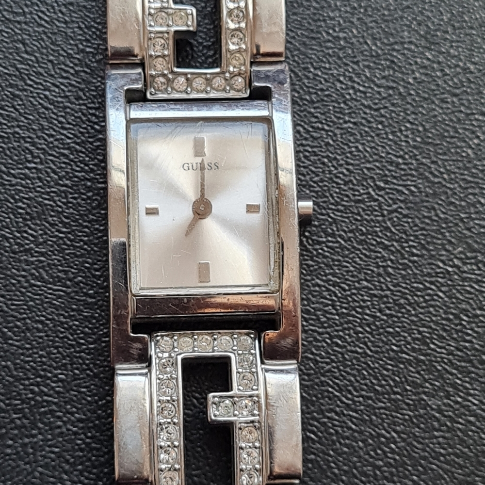 🌟HOST PICK 🌟GUESS G-Lite Silver Dial Ladies Crystal Bangle Watch - Picture 6 of 9